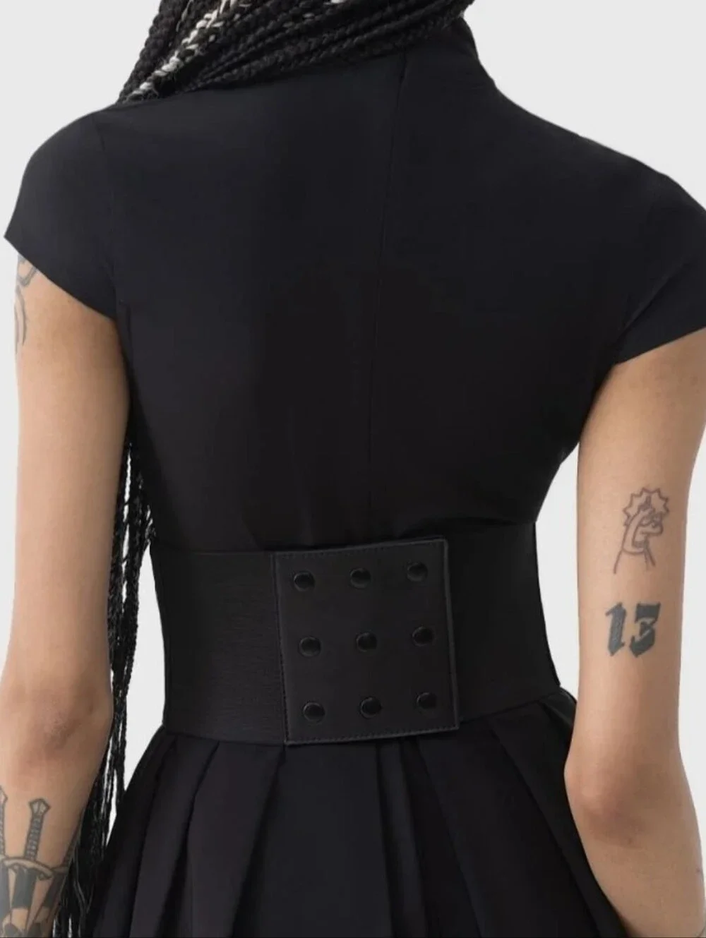 NWT Killstar Lunar Spell Belt Wide Black Faux Leather Waist Corset Crescent Zip